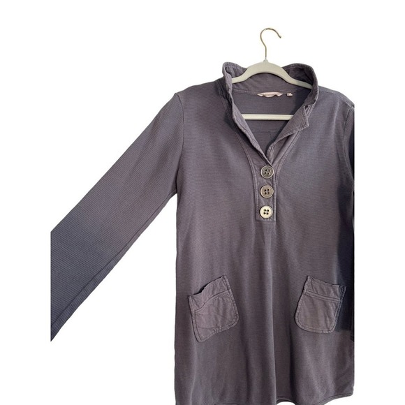 Soft Surroundings Collared Long Sleeve Tunic Size Small Gray - Picture 2 of 5